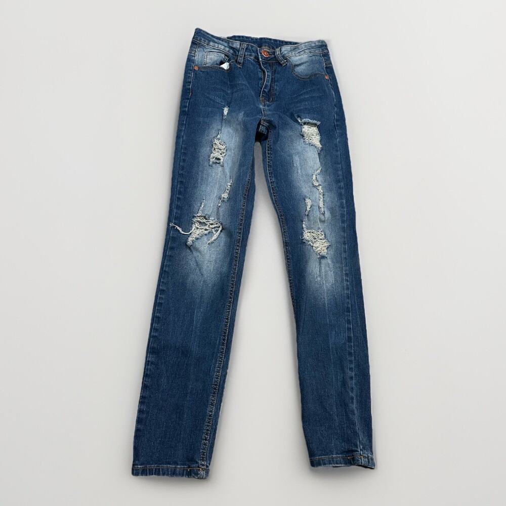 Junbaoss Jeans Women’s Size 28 Ripped Skinny Medium Wash